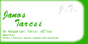 janos tarcsi business card